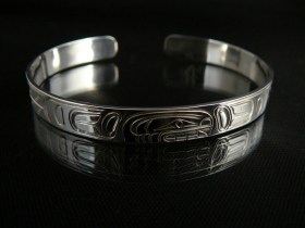 Native Orca Bracelet in Silver by William Cook