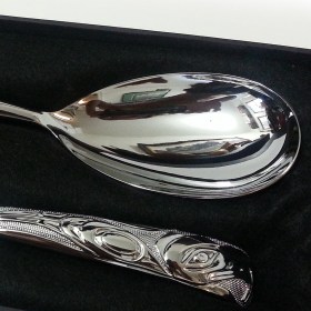 Chromium Native Eagle Serving Set by BOMA