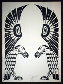 Native Northwest Artist Carl Stromquist Sentinels original painting