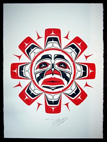 Native Northwest Artist Carl Stromquist Solstice Sun original painting